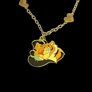 Disney Aladdin Jasmine's Enchanted Tales True Hearts Necklace 16" Chain Charm